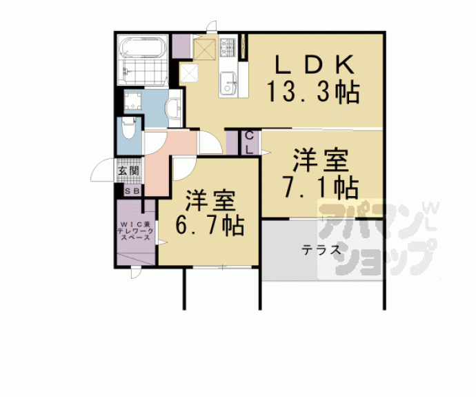 【Ｄ－ｒｏｏｍ三条大橋】間取