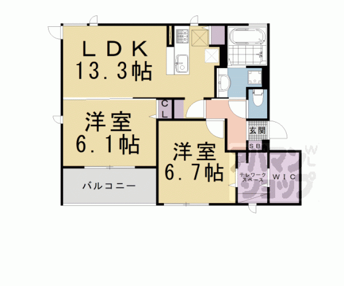 【Ｄ－ｒｏｏｍ三条大橋】間取