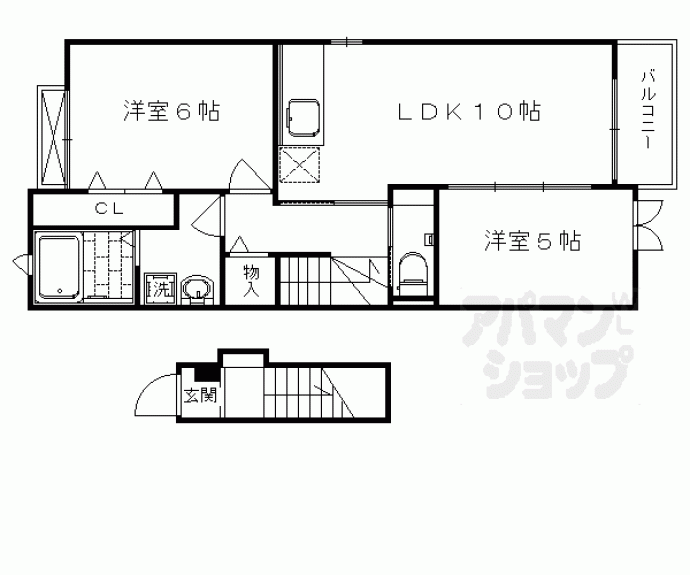 【花のワルツ嵯峨】間取