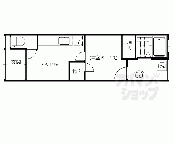 【壬生下溝町４３－２８貸家】間取