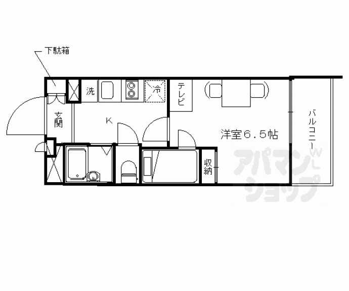 【レオパレス西ノ京円町】間取