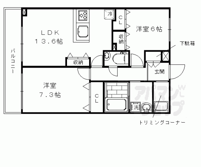 【シュシュパルク・太秦】間取