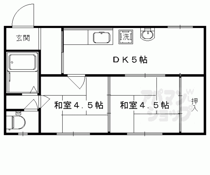 【シャトー嵯峨】間取