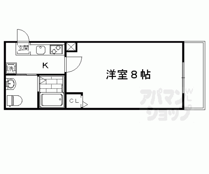 【フラッティ花園ミンク】間取