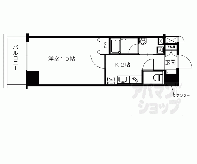 【アスヴェル京都西大路御池】間取