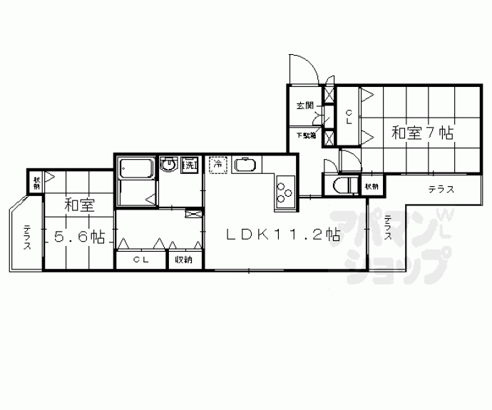 【ＦＩＯＲＥ西院】間取