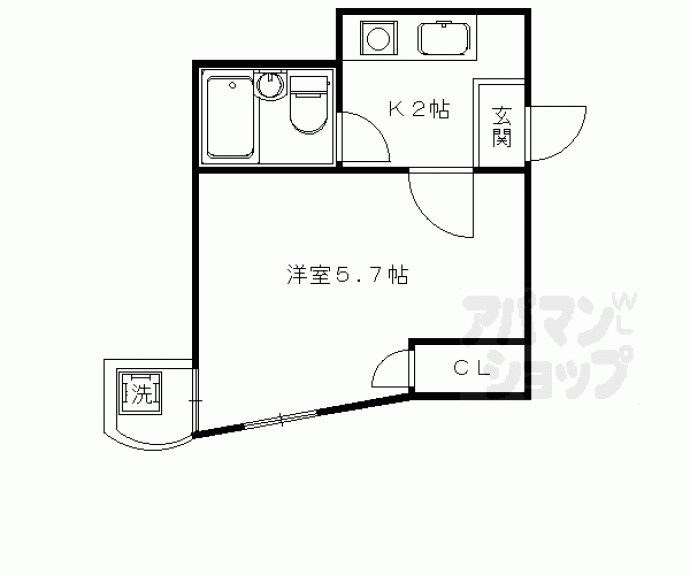 【ホワイトグリーン６号館】間取