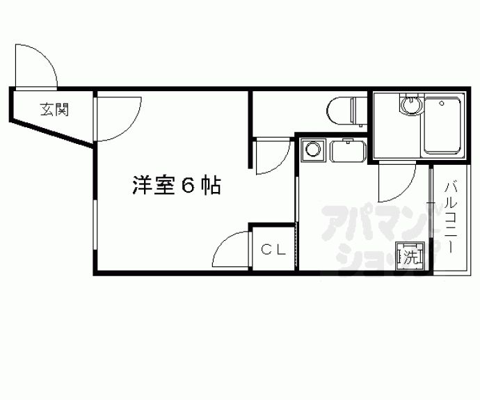 【ホワイトグリーン６号館】間取