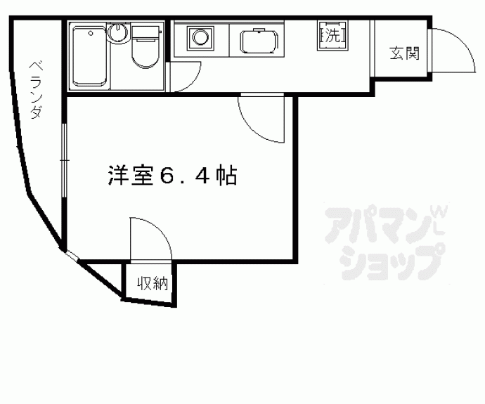 【ホワイトグリーン６号館】間取