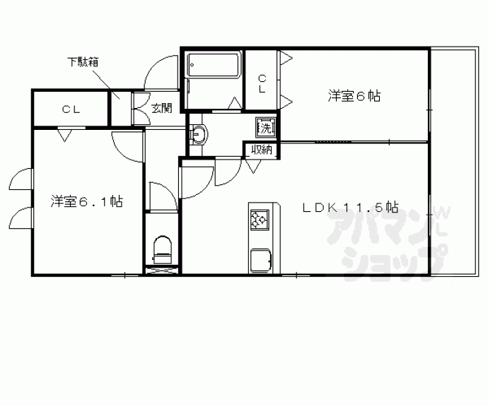 【レジウム嵯峨】間取