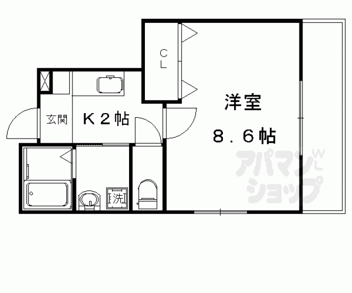 【クレドール西院】間取