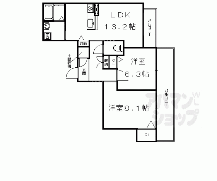 【リヴェール嵐山】間取