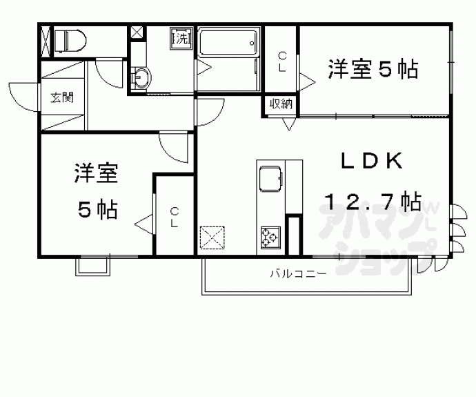 【ベル・クローバー嵯峨野】間取