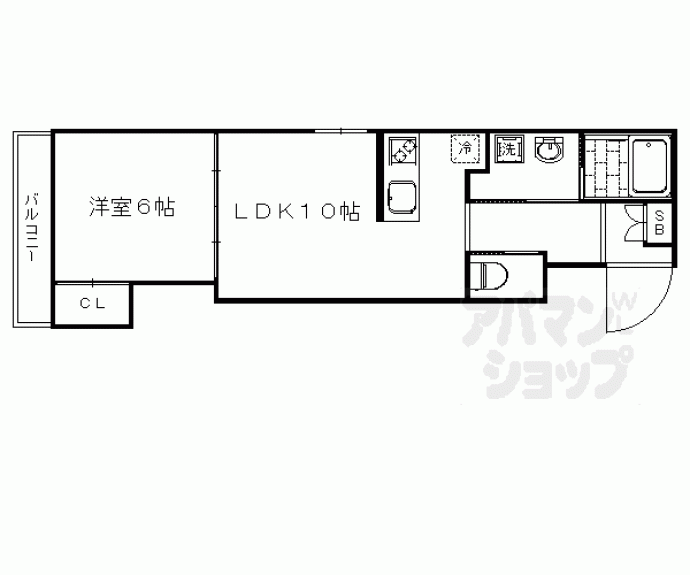 【アドバンス京都西院パルティーレ】間取