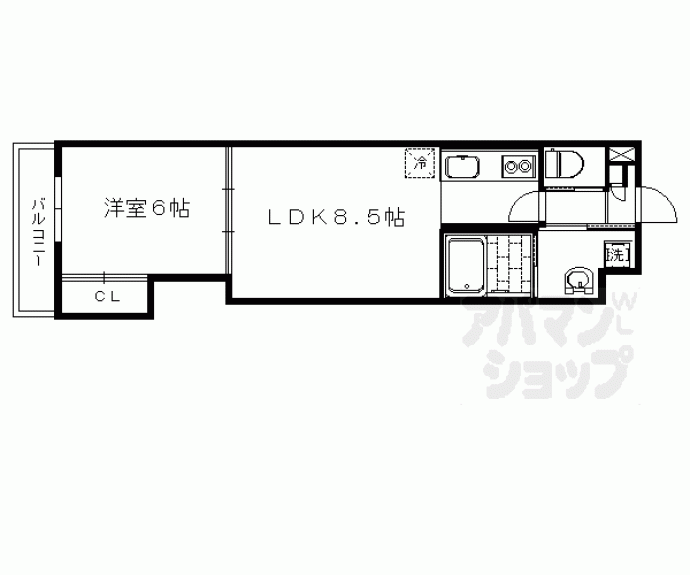 【アドバンス京都西院パルティーレ】間取