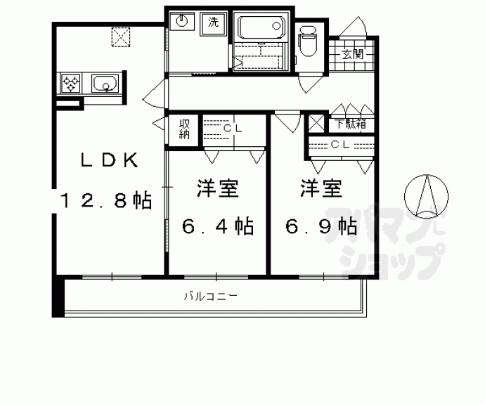 【シャーメゾン京都・雅】間取