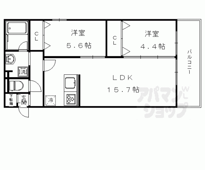 【ボヌール壬生】間取