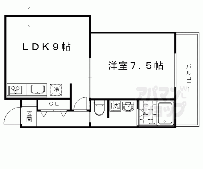 【ベレーザ西京極】間取