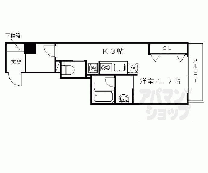 【ラティス西院】間取