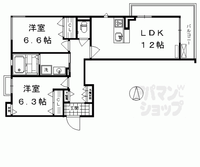 【シャーメゾン梅小路】間取