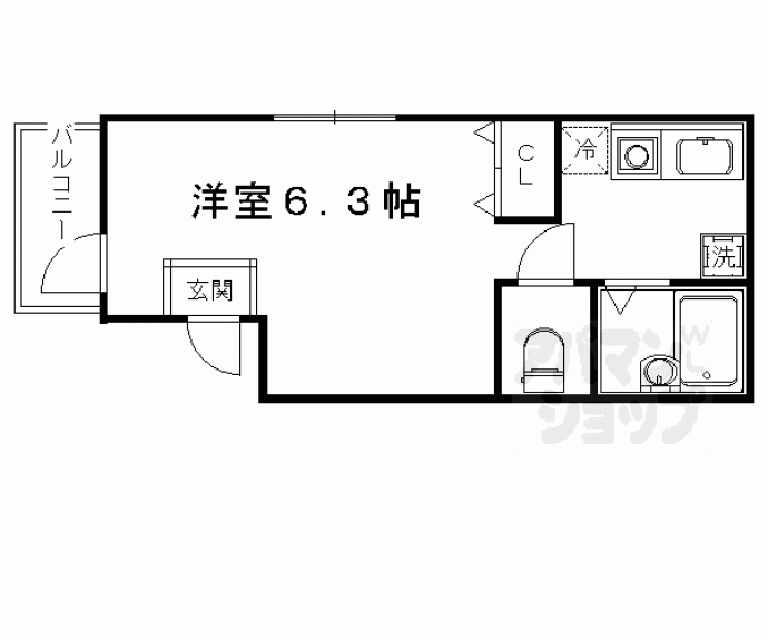 【ボスコ西院】間取