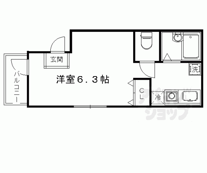 【ボスコ西院】間取