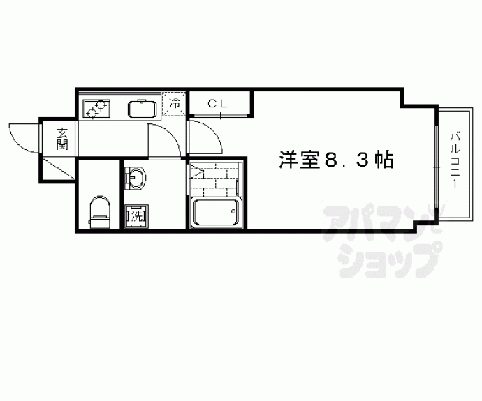 【ランフォート西院】間取