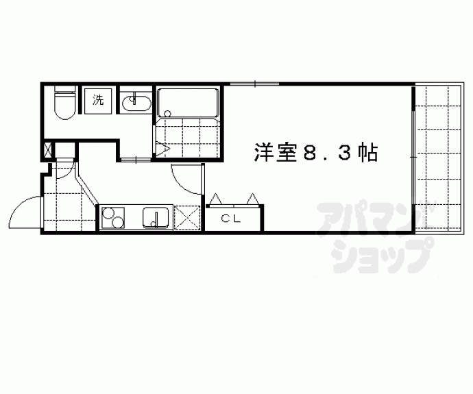 【Ａｐｐａｒｔａｍｅｎｔｏ御所西】間取