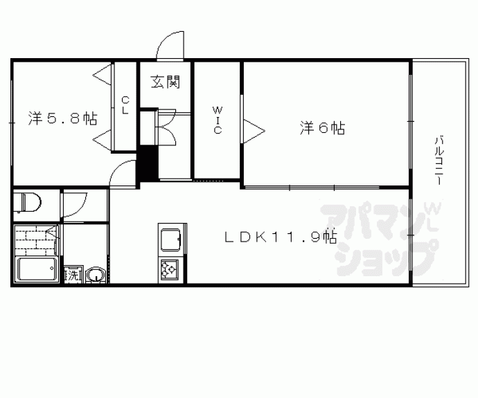 【ＣＡＳＡ二条御前】間取