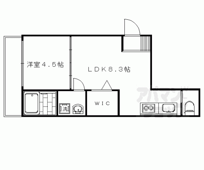 【セントポーリア円町Ⅱ】間取