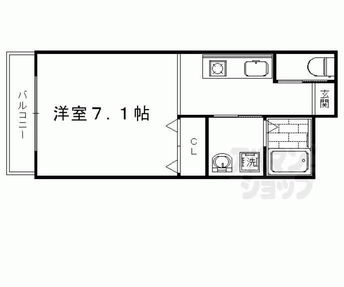 【ＴＫ　ＦＬＡＴ　西京極】間取