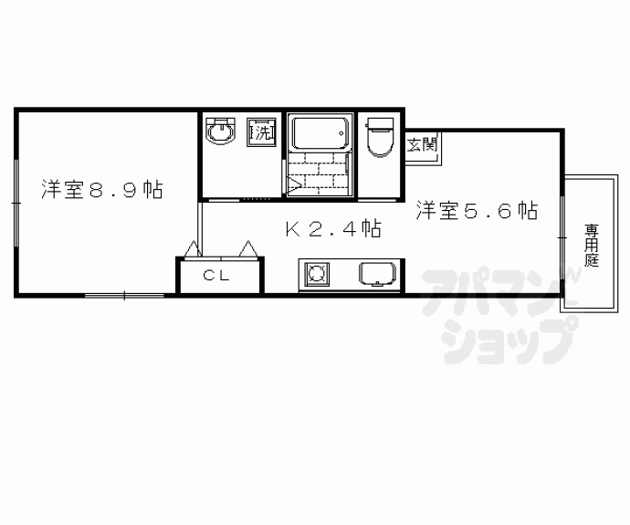 【ＴＫ　ＦＬＡＴ　西京極】間取