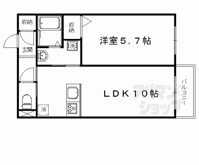 【シャーメゾン四条梅津】間取