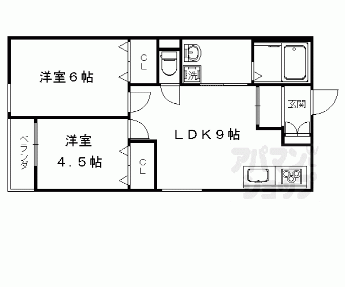 【アグレアブル鳴滝】間取