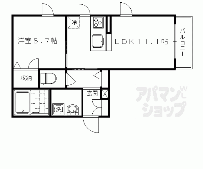 【シャーメゾンＥＡＳＴ円町】間取