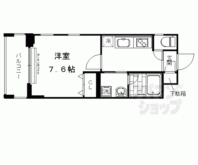 【ベラジオ京都西院ウエストシティ】間取