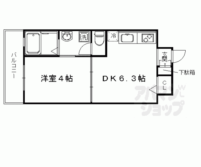 【アクアプレイス京都西院】間取