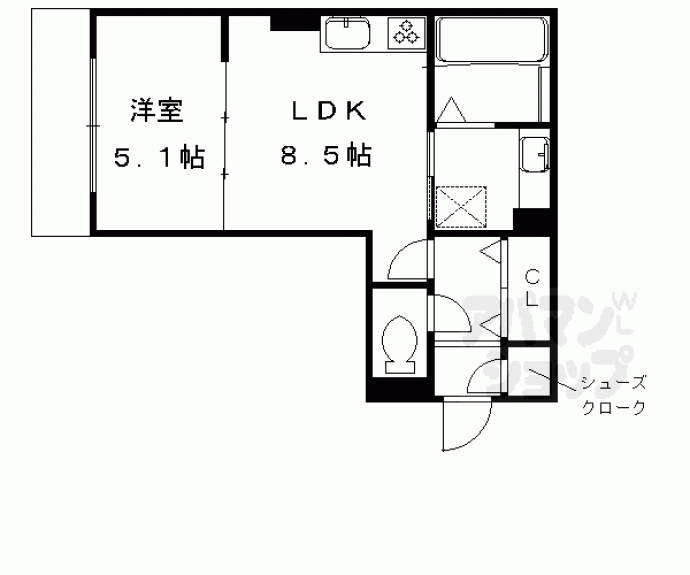 【ルーチェ嵯峨】間取