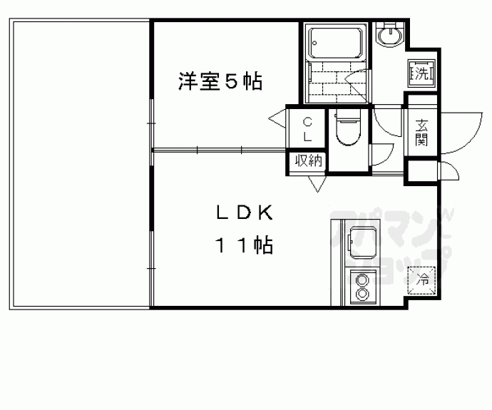 【アクアプレイス京都三条朱雀】間取