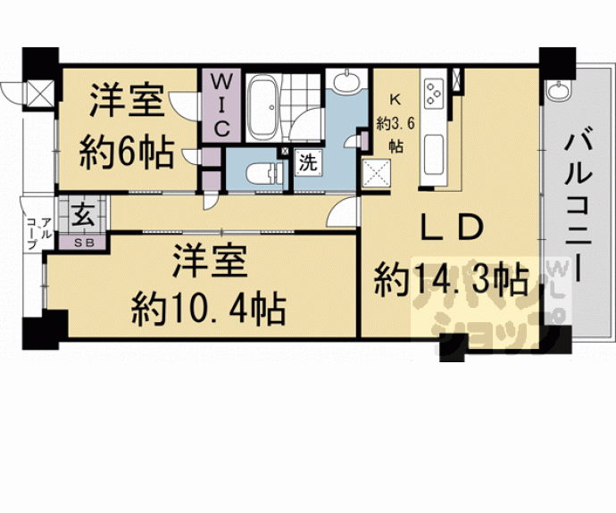 【ローレルコート京都太秦天神川】間取