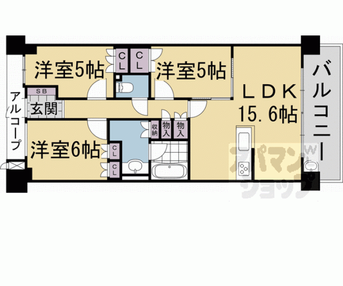 【ローレルコート京都太秦天神川】間取