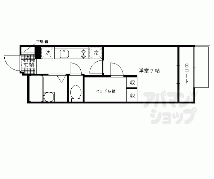 【レオパレス鳥羽街道ファミリア】間取