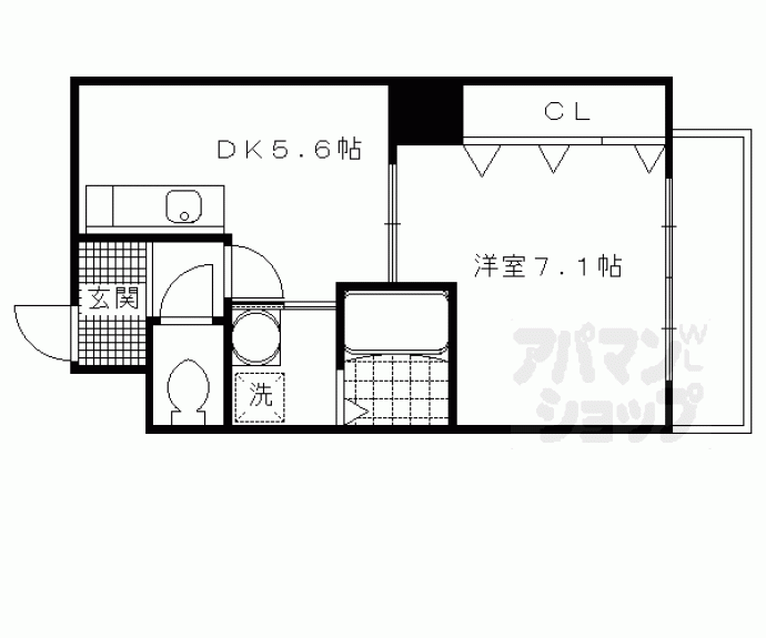 【メゾリエ・リンクス伏見桃山】間取