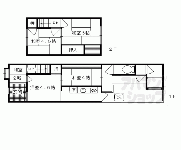 【西大黒町貸家】間取