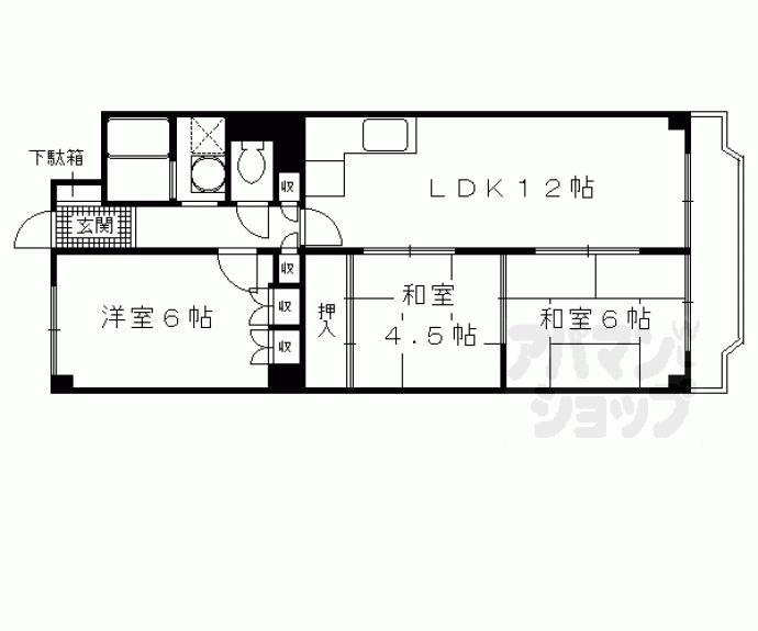 【向島ニュータウン　２街区　Ａ棟】間取