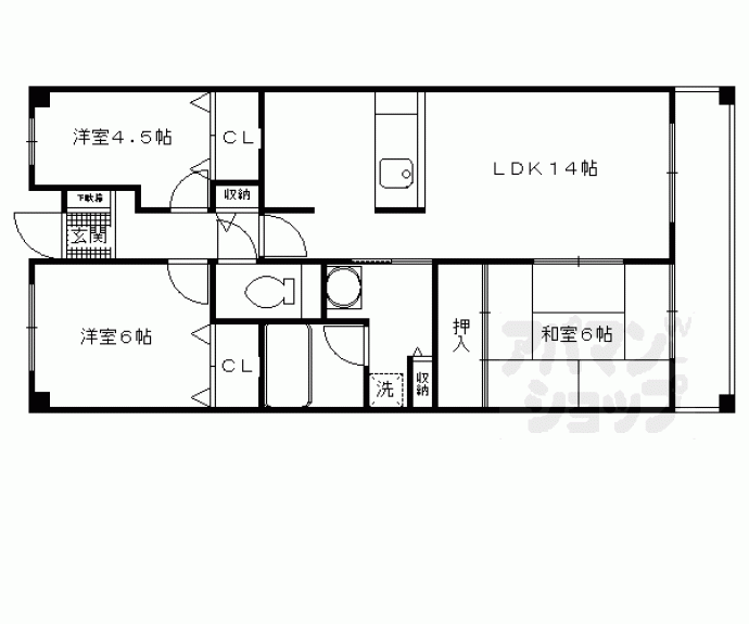 【伏見桃山大手筋アーバンコンフォート】間取