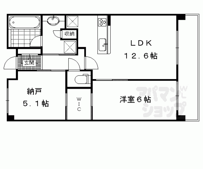 【伽羅コート伏見駅前】間取