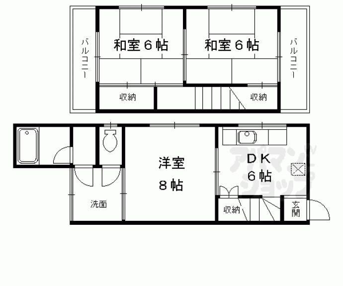 【テラスタウン・ウツミ】間取