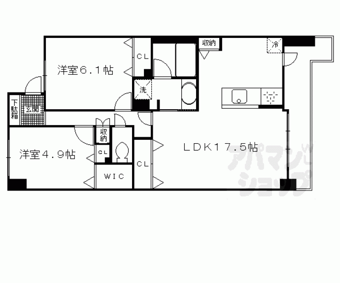 【グラン・コート伏見稲荷】間取