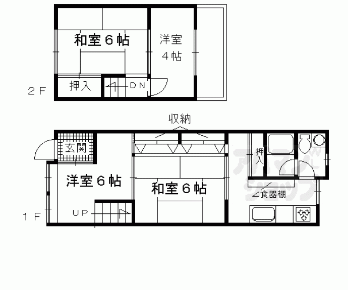 【丹波橋貸家】間取